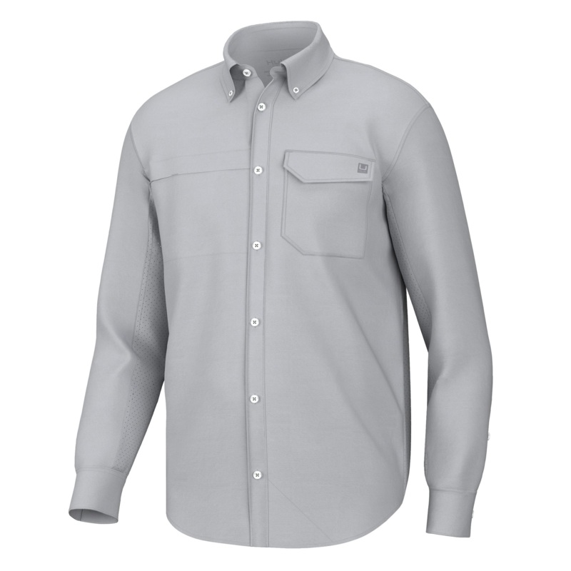 HUK TIDE POINT BUTTON-DOWN Harbor Mist Medium