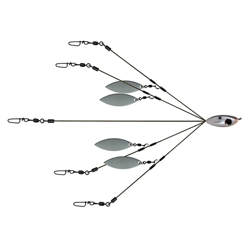 Picasso Original 8″ School-E-Rig Bait Ball Black Nickel Blades