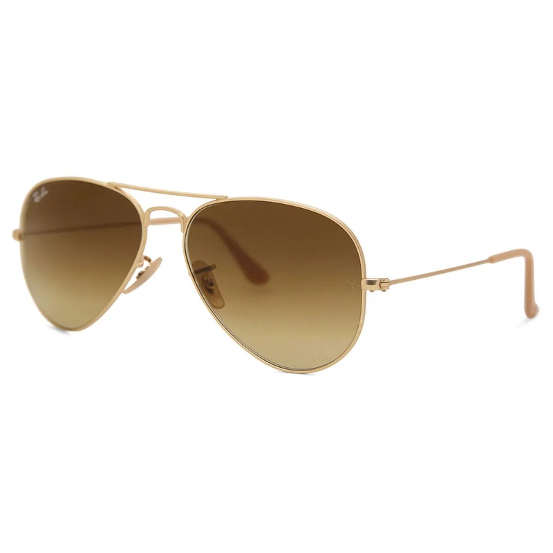 RAY-BAN RB3025 AVIATOR GRADIENT POLORIZED SUNGLASSES GOLD BROWN