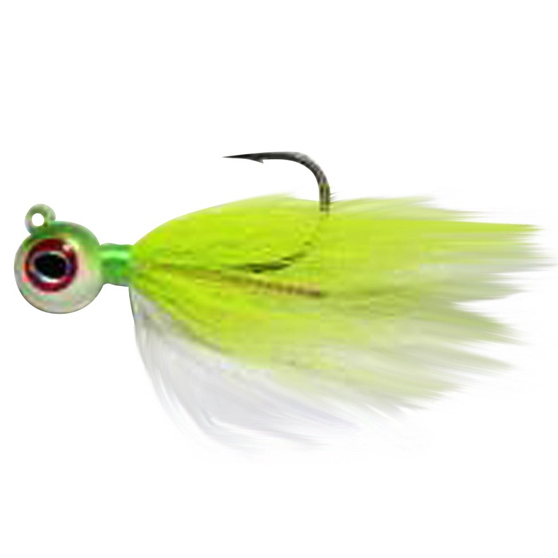 S&S Bucktails Big Eye w/ Rattle Chartreuse/Pearl 1 1/2oz