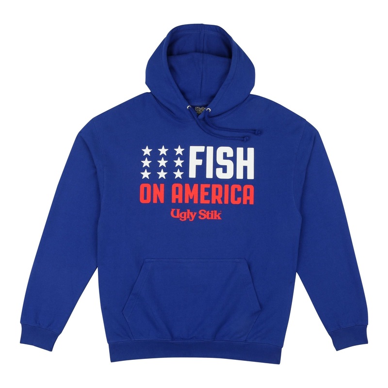 Ugly Stik Fish on America Pullover Hoodie S