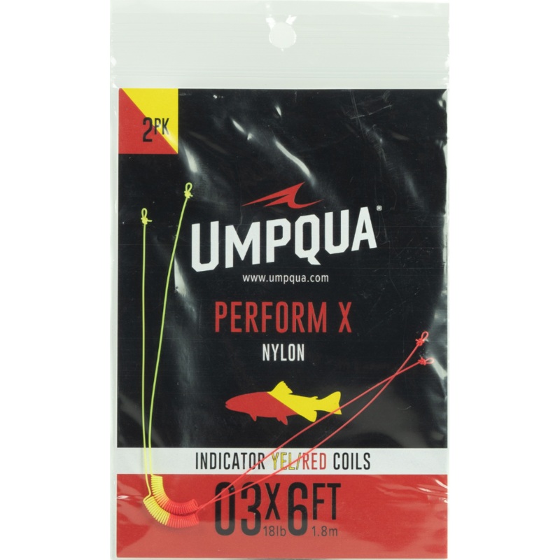 Umpqua Indicator Coil 6ft 2pk yellow/red