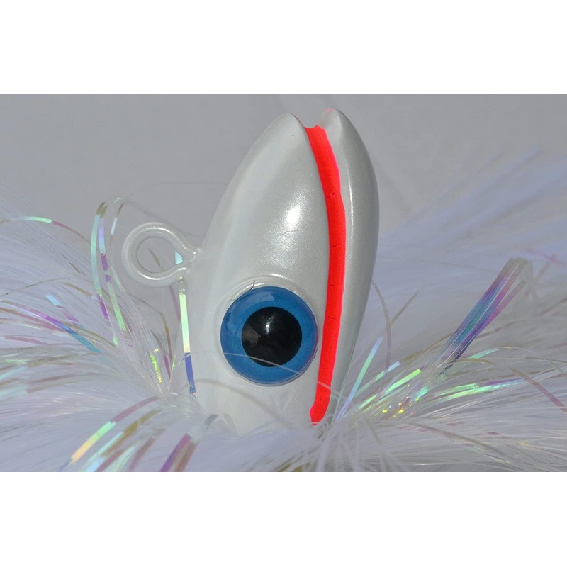 Blue Water Candy Grinning Gus Parachute Mojos White 2oz with 6″ Shad