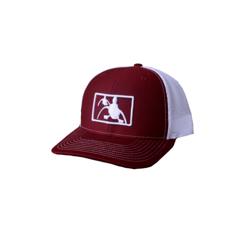 3D Logo Team Trucker Hats | Major League Fowl Crimson/White