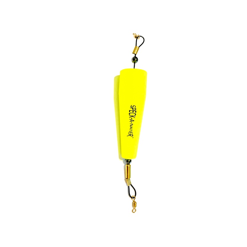 4″ Chartreuse Speck-a-nater Popping Cork Single
