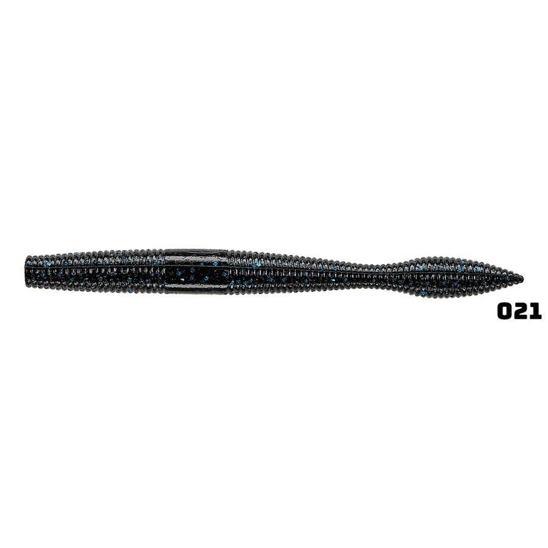 Daiwa Neko Fat Worms Black with Blue Flake 4″