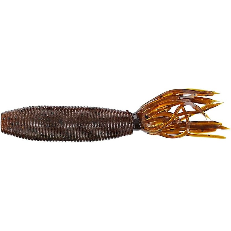 Yamamoto Fat Ika, 4″ 10pk, Dark Pumpkin with Large Black