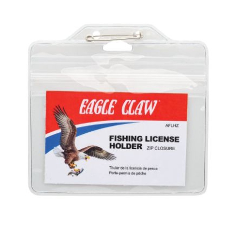 Eagle Claw Fishing License Holder W/Zip Closure