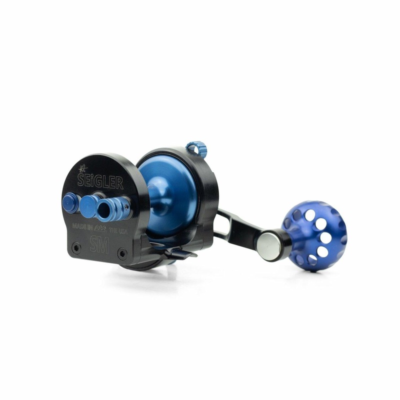 Seigler SM Star Mag Star Drag Reels Black/Blue Right