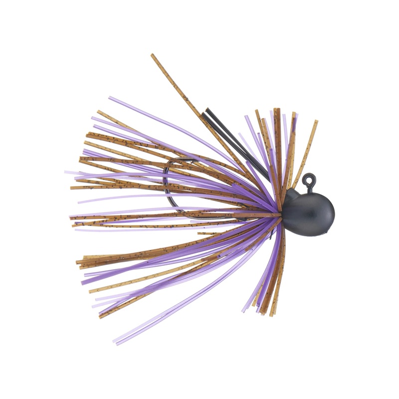 Keitech Tungsten Guard Spin Jig 1/8 oz Brown & Purple