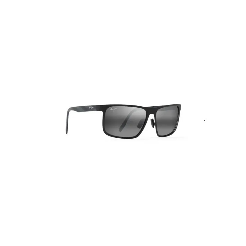 MAUI JIM WANA POLARIZED SUNGLASSES MATTE BLACK NEUTRAL GREY