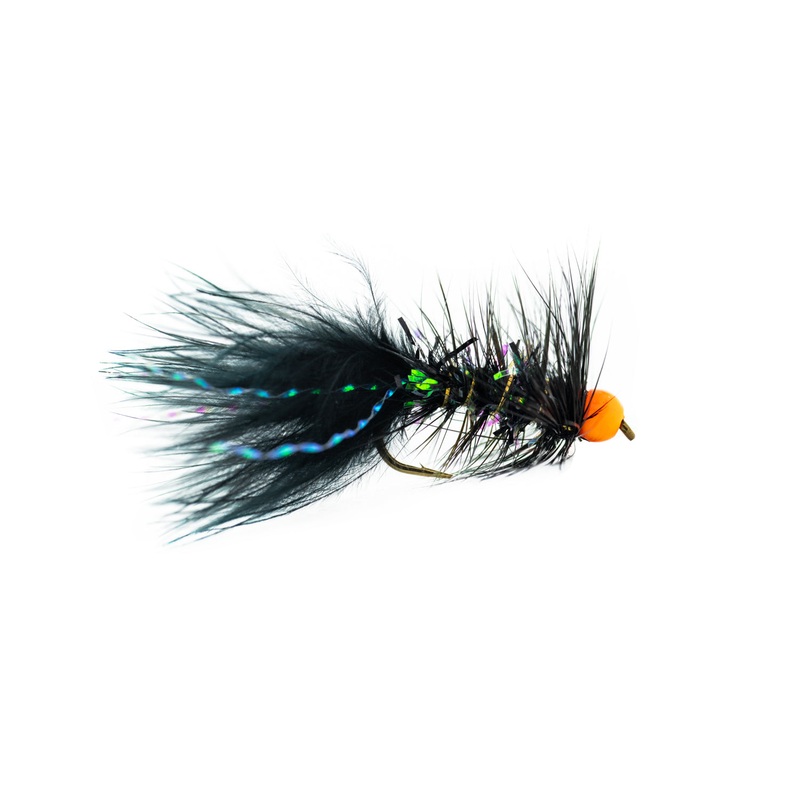 Rio’s Hot Head Krystal Bugger (3-Pack) 8 Black / Orange