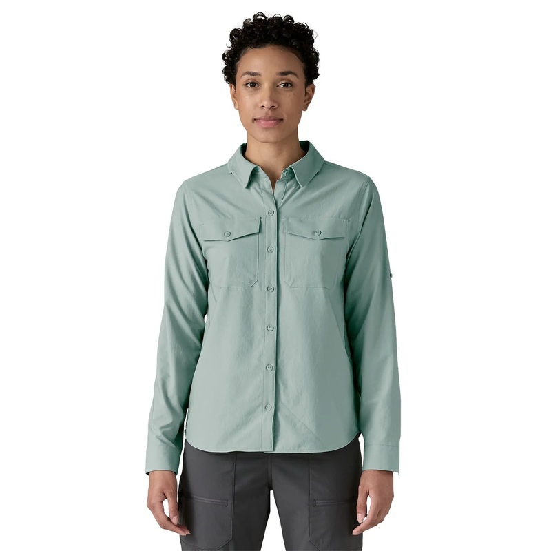 Patagonia W’s L/S Self Guided Sun Shirt Thermal Blue / TMBL XS