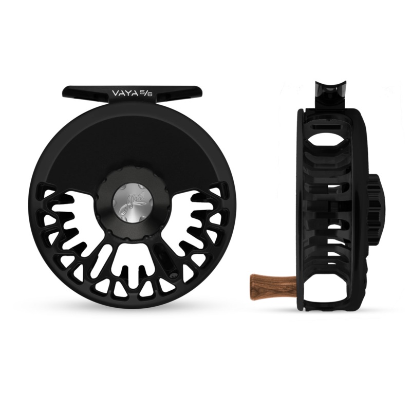 Abel Vaya Fly Reel – Basic Black – 5/6 WT with Walnut Handle 5/6 wt