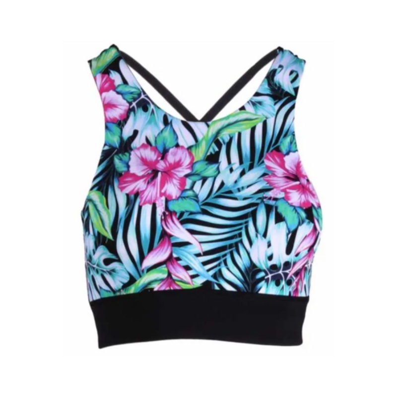 SALT LIFE BLUE HAWAIIAN SPORTS BRA SLX BLACK XS