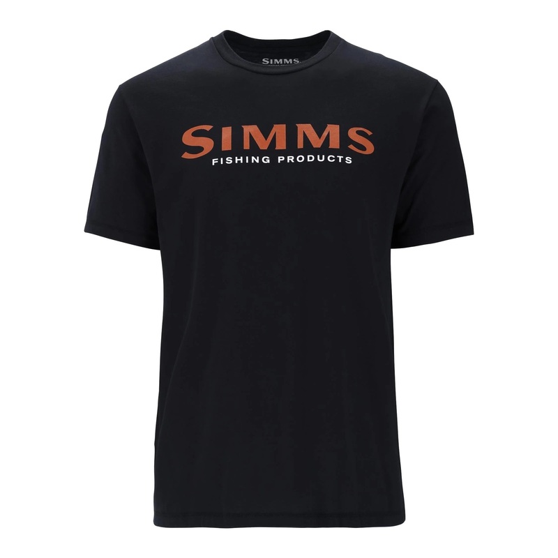 Simms Logo T-Shirt Dark Gunmetal Heather S