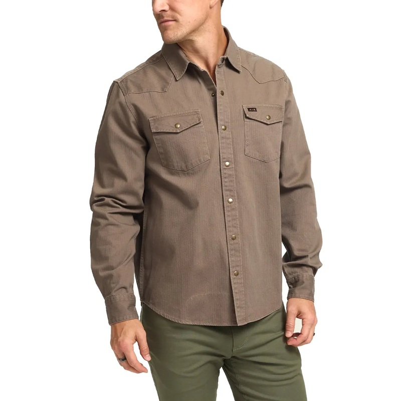 Howler Brothers Sawhorse Work Shirt Taupe M