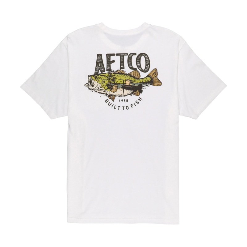AFTCO WILD CATCH TEE White Medium