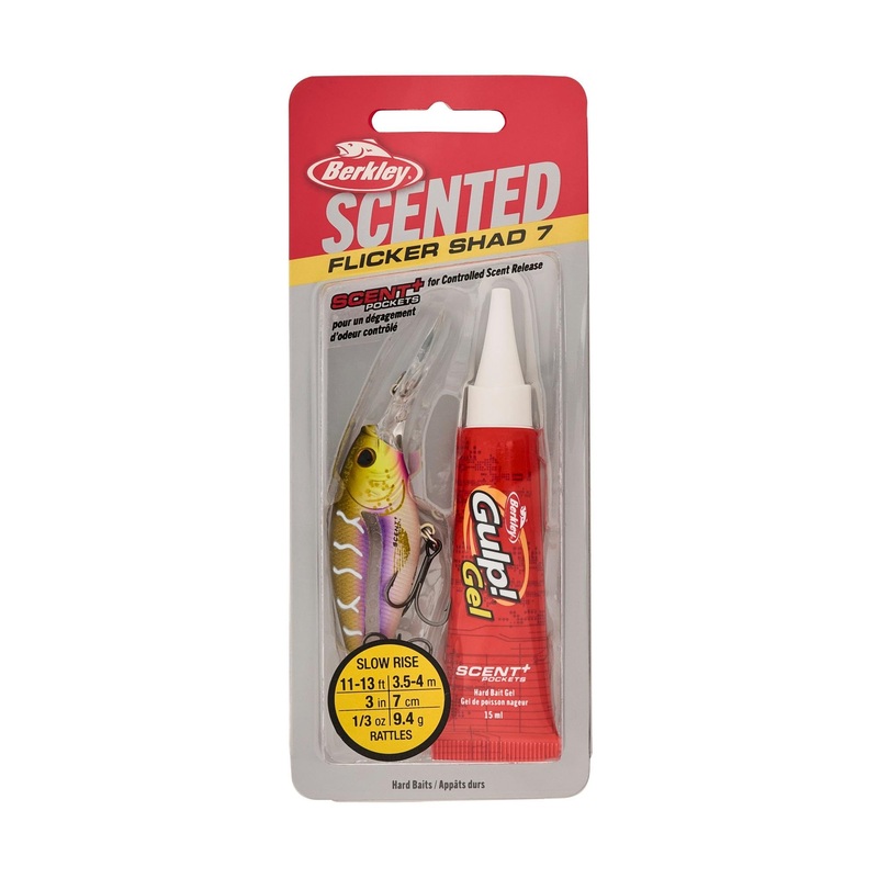 Berkley Scented Flicker Shad Hardbait, 7cm, 5/16 oz, Purple