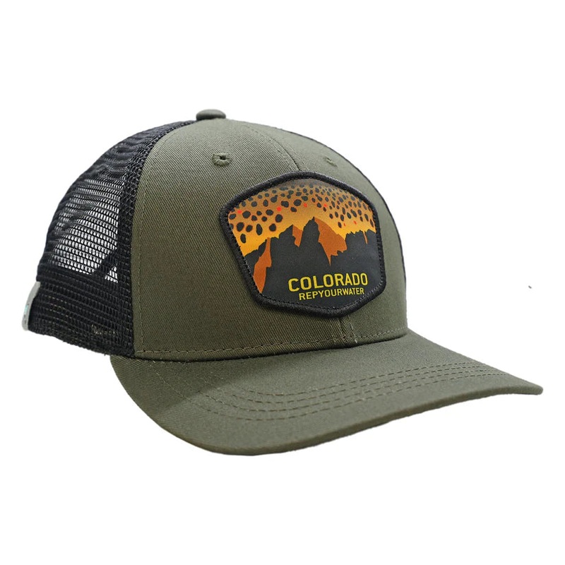 Rep Your Water – Colorado Mountain Brown Hat Green Black
