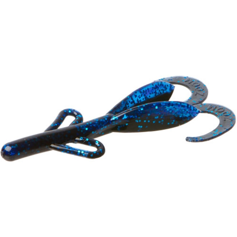 Zoom Brush Hog Midsize Creature Bait – 4.5 Inch Black Sapphire