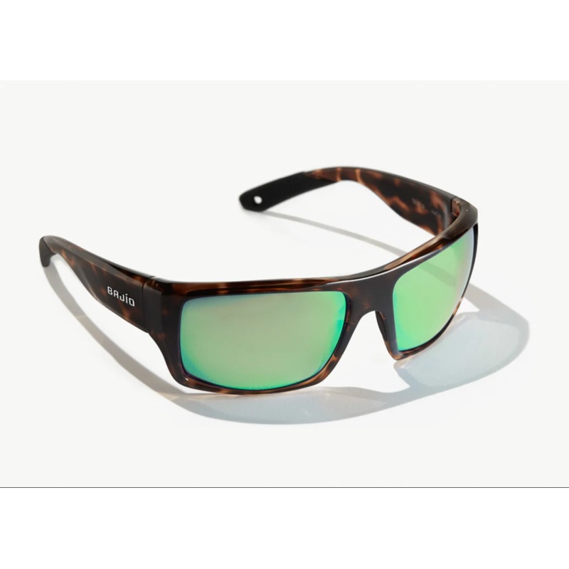 Bajio Nato Sunglasses Brown Tortoise Gloss Green Mirror (Polycarbonate Lenses)