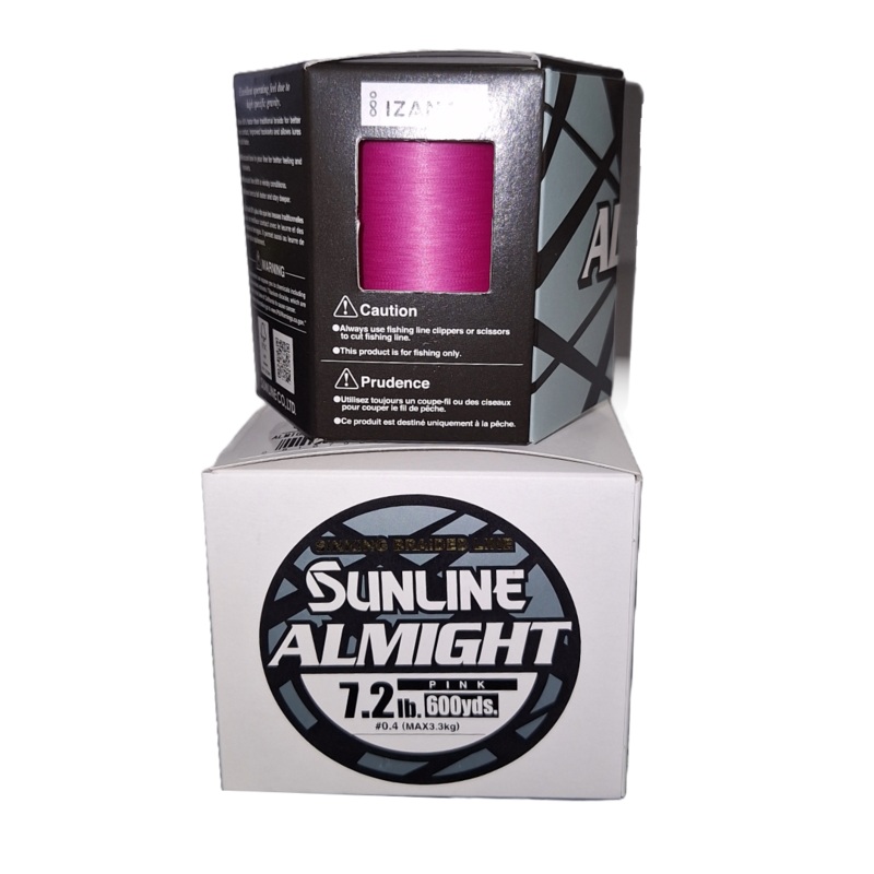 SUNLINE ALMIGHT SINKING PE LINE BULK SPOOL Pink 7 lb