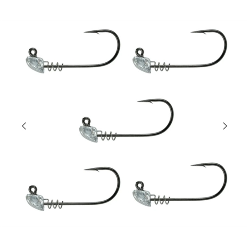 6th Sense Umbrella Rig Jig Heads (5 Pk) 1/8oz Unpainted