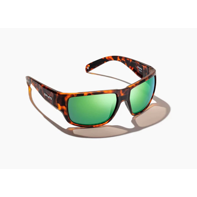 BAJIO PIEDRA Brown Tortoise Gloss Green Mirror Glass