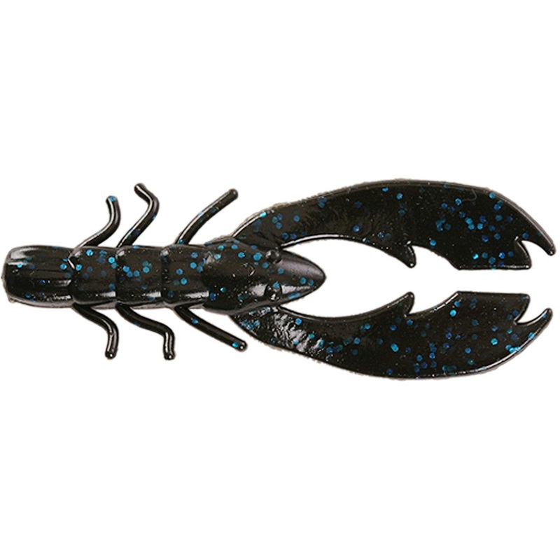 Berkley PowerBait 4″ Chigger Craw (9 Pk) Black Blue Fleck
