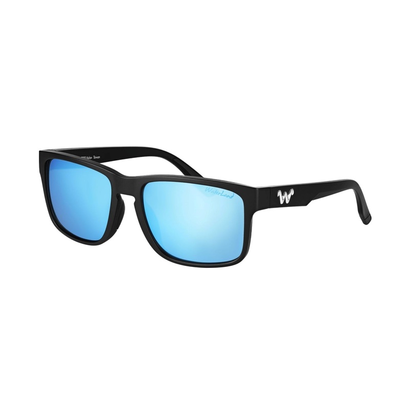 WATERLAND SOBRO POLARIZED SUNGLASSES Blue Mirror HueView Carbonate Black