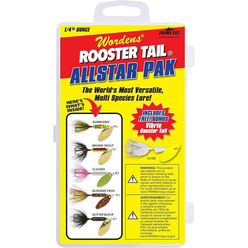Wordens RTBX.212-S780 Rooster Tail Box Kit, Assort 6 pack, 1/4 OZ, BU