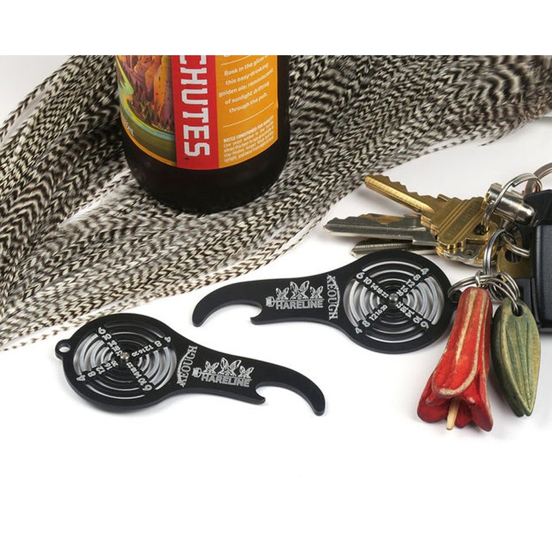 Hareline Bottle Opener Hackle Gauge Key