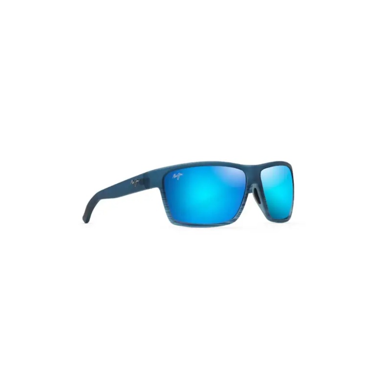 MAUI JIM ALENUIHAHA POLARIZED SUNGLASSES GREY BLACK STRIPE GREEN MIRROR