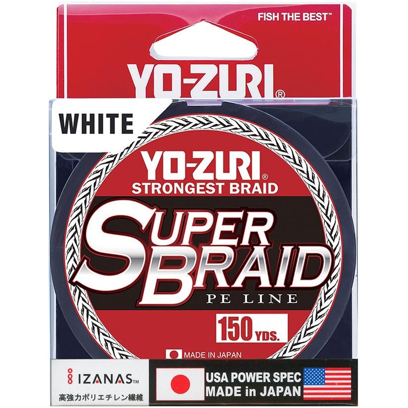 Yo-Zuri SuperBraid White – 150 Yard Spool White 10 lb