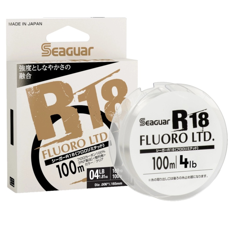 Seaguar JDM R18 Mainline Fluorocarbon Performance Fishing Line 109YD (4lb-10lb) 04 LBS