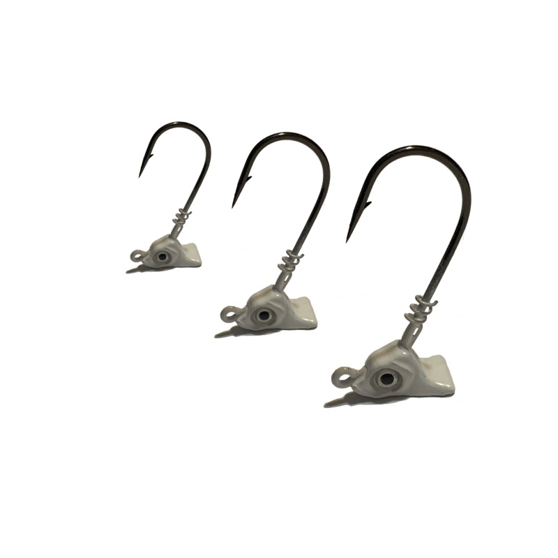 White Standup Flounder Jigs 1/4oz