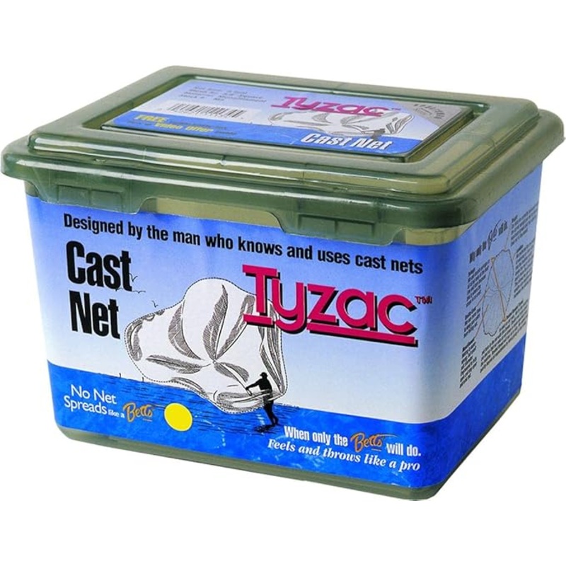 Betts 4N5-I Tyzac Nylon Cast Net 5′ Boxed 1/4″ Mesh 3/4Lb Iron Weights