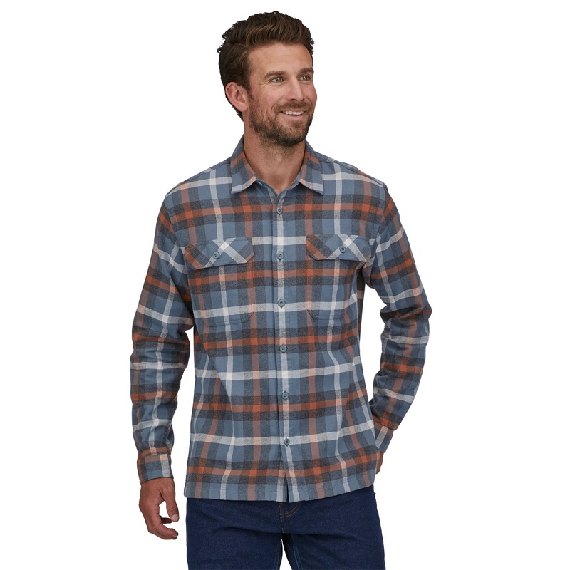 Patagonia M’s Organic Cotton Midweight Fjord Flannel Shirt Forage: Plume Grey / FORG XS