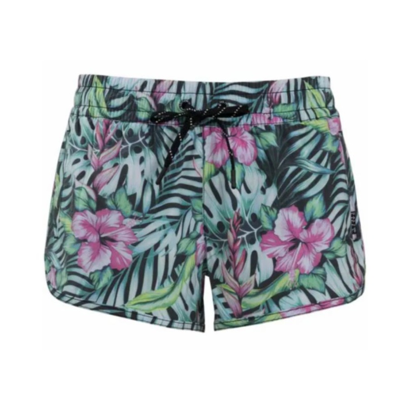 SALT LIFE BLUE HAWAIIAN SHORTS BLACK XS