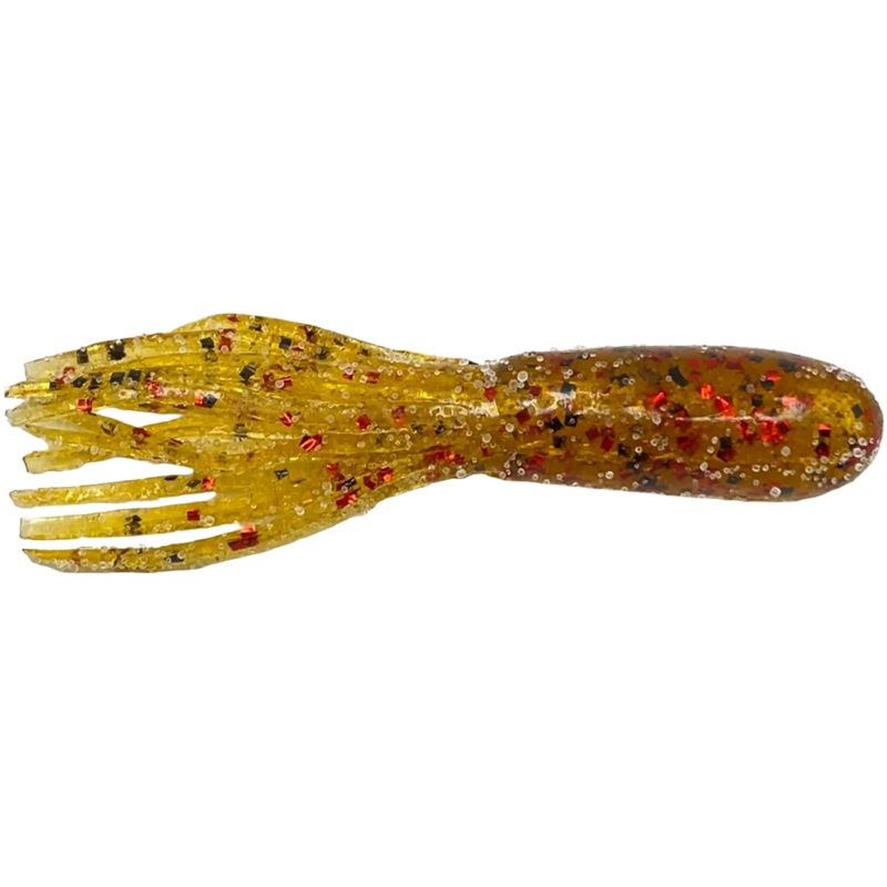 2.5″ FINESSE Salty Tube – 25PK 2.25IN AMBER RED