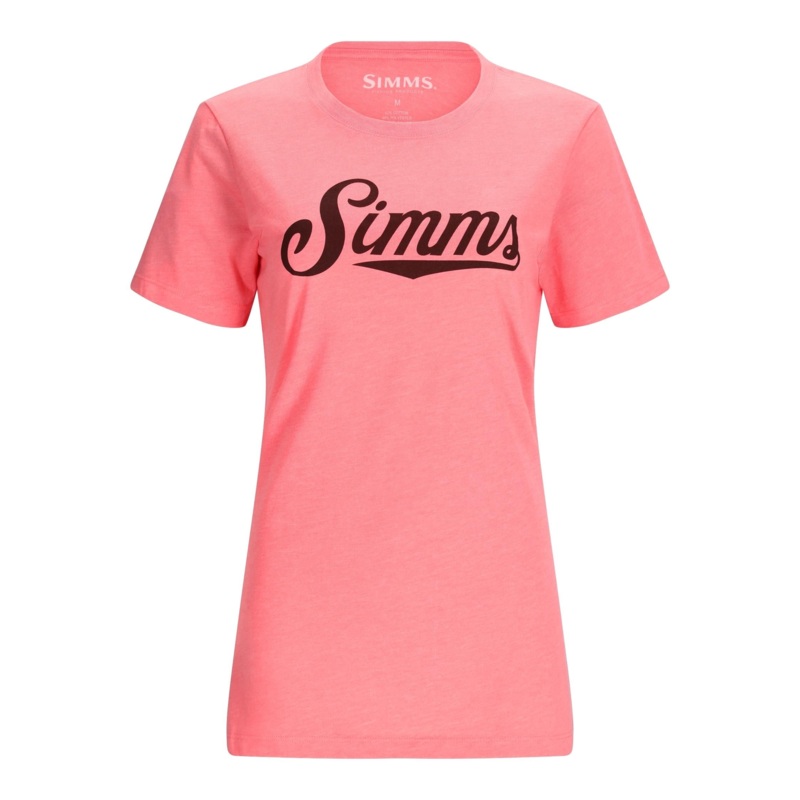 SIMMS W’S CREW LOGO T-SHIRT Watermelon Heather Small