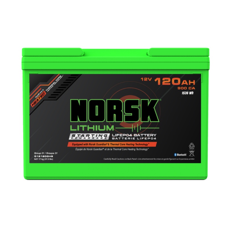 12V 120AH HEATED LITHIUM CRANKING BATTERY