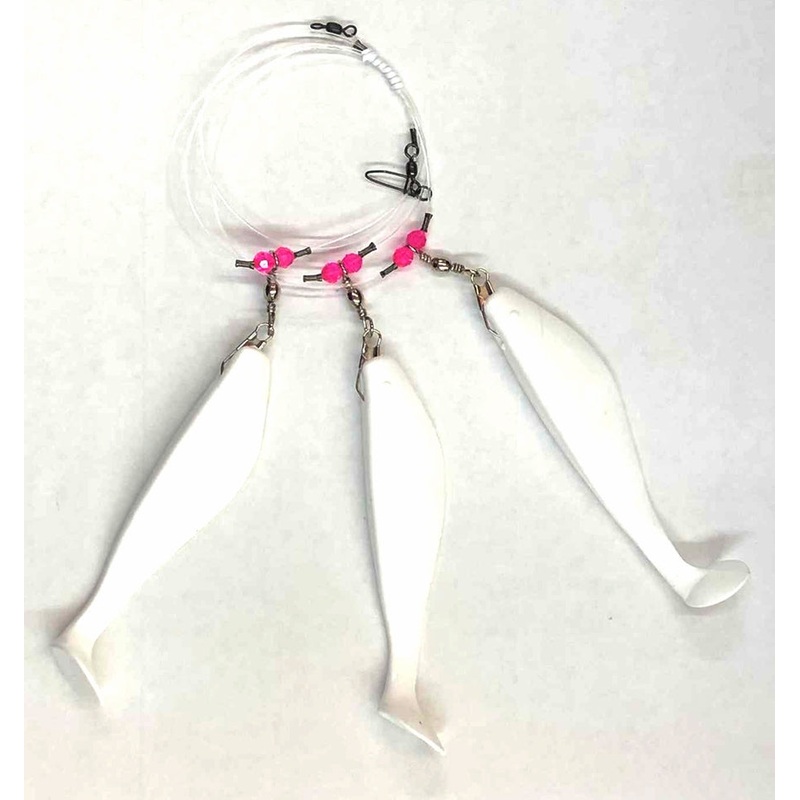 Blue Water Candy Shad Teaser Chain, 6″, 3oz White
