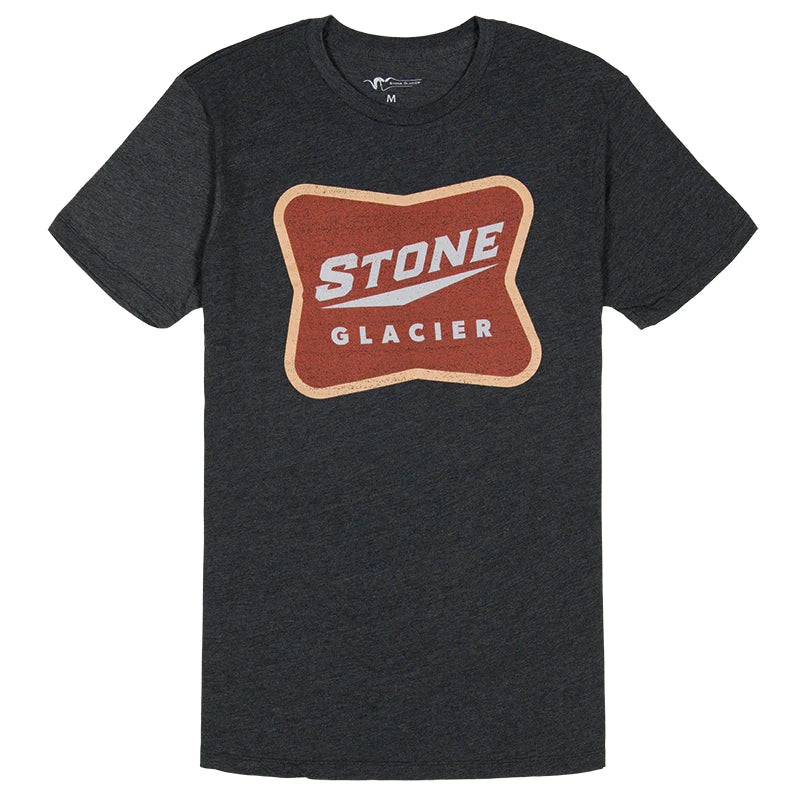 Stone Glacier Beer Logo T-Shirt Charcoal Heather S