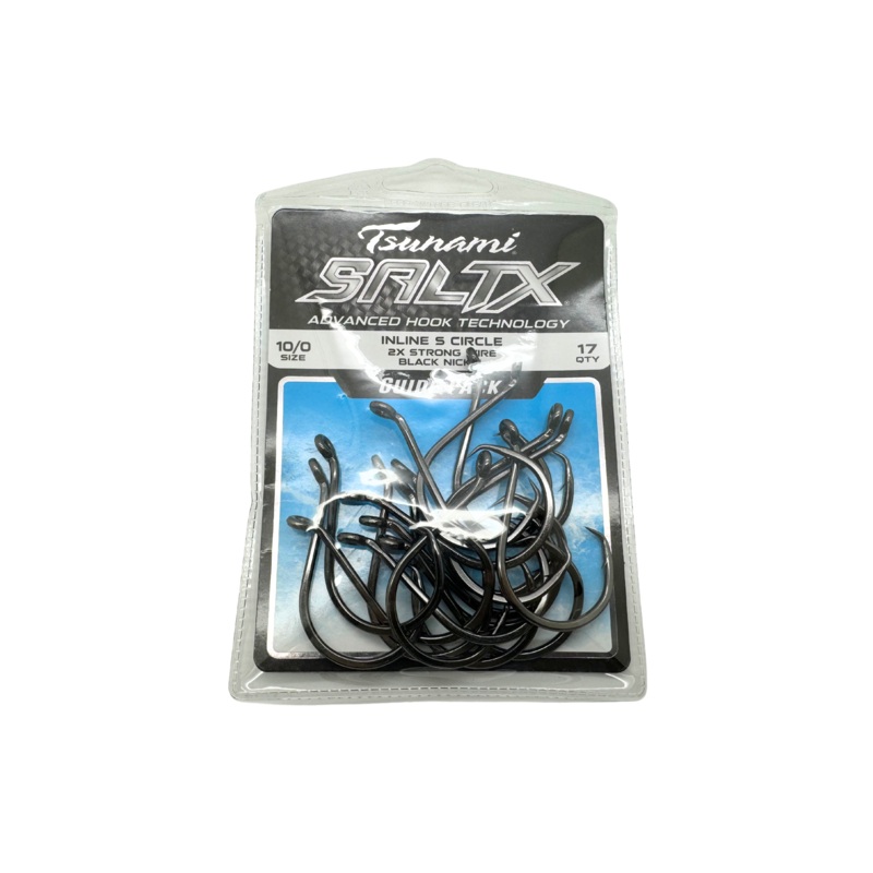 Tsunami SaltX 2X Inline S Circle Hooks Guide Pack 10/0 – 17pk