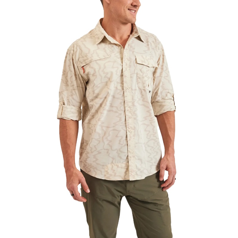 Howler Brothers Matagorda Longsleeve Ocean Motion : Off White M