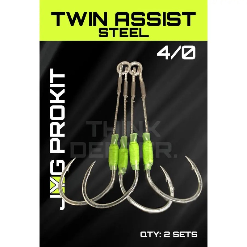 JYG PRO TWIN ASSIST STEEL HOOKS 4/0