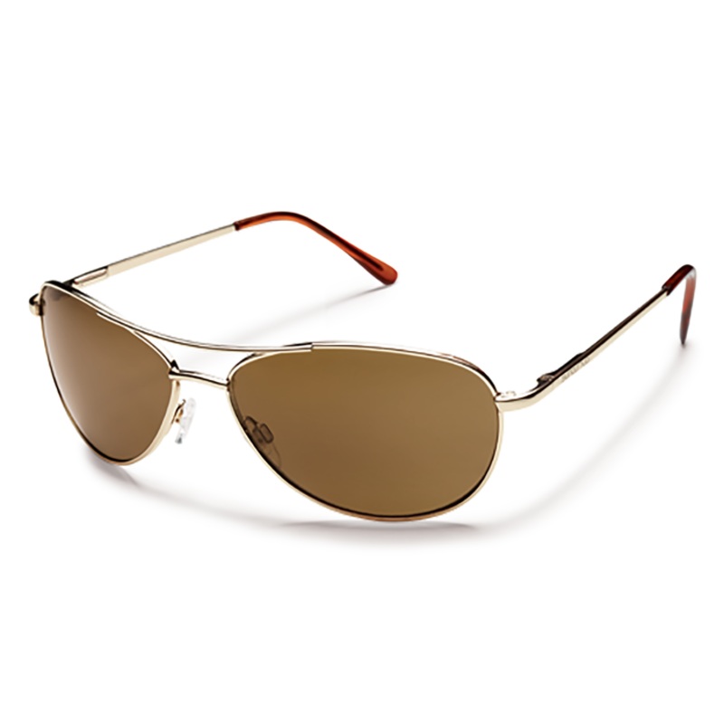 Suncloud Patrol Sunglasses Frame: Gold Lens: Polarized Brown