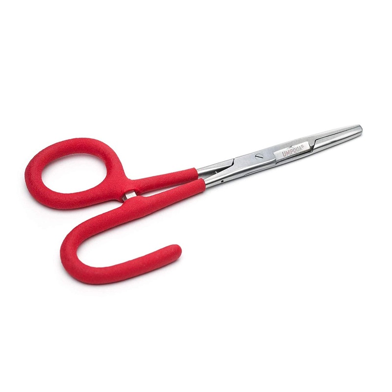 Umpqua River Grip 6″ Scissor Clamp Open Red